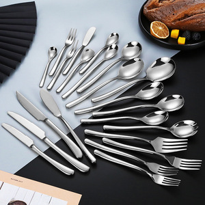 Khách Sạn Talheres Pháp Ánh Trăng Dao Kéo Thép Không Gỉ Đầy Đủ Bảng Dao Kéo Đặt Dày Xử Lý <span class=keywords><strong>Flatware</strong></span> <span class=keywords><strong>Set</strong></span> - Product Image 1