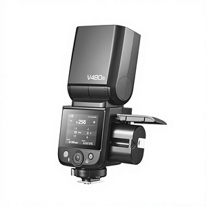 Flash <span class=keywords><strong>Godox</strong></span> V480 à écran tactile rotatif avec griffe porte-accessoire, synchronisation haute vitesse <span class=keywords><strong>TTL</strong></span> pour appareils photo Fuji - Portable pour l'extérieur - Product Image 1