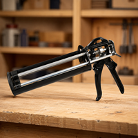 Pistola de calafateo OEM lista para usar de 600 ml, sellado de juntas, liberación rápida, mango suave, herramienta de construcción para molduras de madera, pistola de silicona reutilizable
