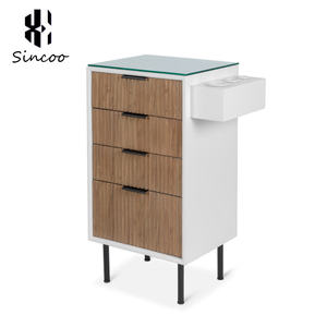 Modern Durable Hair Salon <b>Trolley</b> Cart MDF Modular Workstation Mirror Styling Station Freely Combinable Easy Moving <b>Tool</b> cabinet - Product Image 4