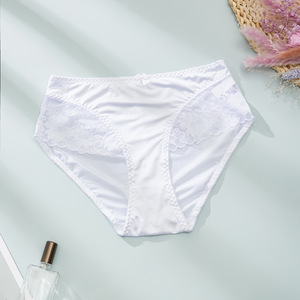 Nuovi <span class=keywords><strong>Eleganti</strong></span> <span class=keywords><strong>Slip</strong></span> da <span class=keywords><strong>Donna</strong></span> in Raso a Vita Media, Lavorati a Maglia, Traspiranti, Ricamati, in Misto Cotone, Sexy, con Effetto Push-up, Fiocco in Pizzo, Stile Cross-border - Product Image 6