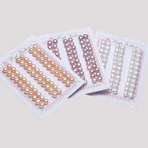 3-13mm A A A A + ngọc trai thật tự nhiên một lỗ khoan một nửa nước ngọt hình nút tròn nửa lỗ ngọc trai lỏng - Product Image 6