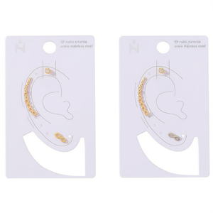 Pendientes de Moda K con Circonita Cúbica, Acero Inoxidable, 6mm, Chapados en Oro, Unisex, Regalo Moderno - Product Image 3