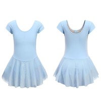 Offres Spéciales Conception de logo personnalisé OEM Couleurs unies Spandex et Nylon Filles Danse Formation Robe de ballet