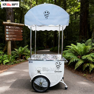 Carrito de Helados Metálico Remolcable para Automóvil, Remolque de Venta Ambulante de Comida Rápida, Quiosco - Product Image 1