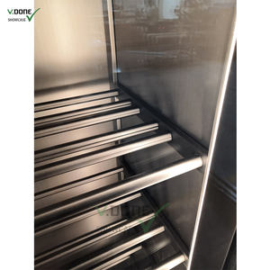 Armoire de présentation de vin commerciale à température constante en acier inoxydable de luxe, finition brossée mate, certifiée CE, thermoélectrique - Product Image 3