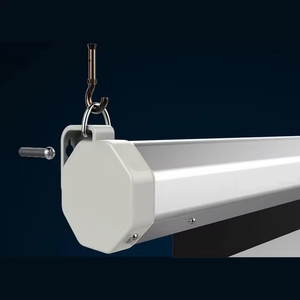 100 pouces 16:9 verrouillage automatique manuel tirer vers le bas <span class=keywords><strong>écran</strong></span> de projection <span class=keywords><strong>écran</strong></span> de Projection rétractable <span class=keywords><strong>pour</strong></span> Home cinéma bureau jeu vidéo - Product Image 2