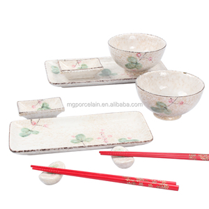 10 Pcs <span class=keywords><strong>Set</strong></span> Peralatan Makan Keramik Jepang <span class=keywords><strong>Set</strong></span> Peralatan Makan Porselen - Product Image 1