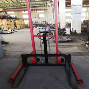 1ton 1.6M Hand Palletstapelaar Handmatige Heftruck Hydraulische Straddle <span class=keywords><strong>Stacker</strong></span> Pu Wielen Indoor Gebruik - Product Image 4
