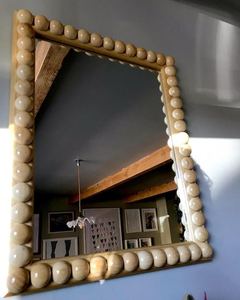 OEM Beyaz Boncuklu Bobin Çerçeveli Dikdörtgen Boy Aynası Dekoratif Ayna Toptan Otel Projesi Distribütörü İçin - Product Image 4