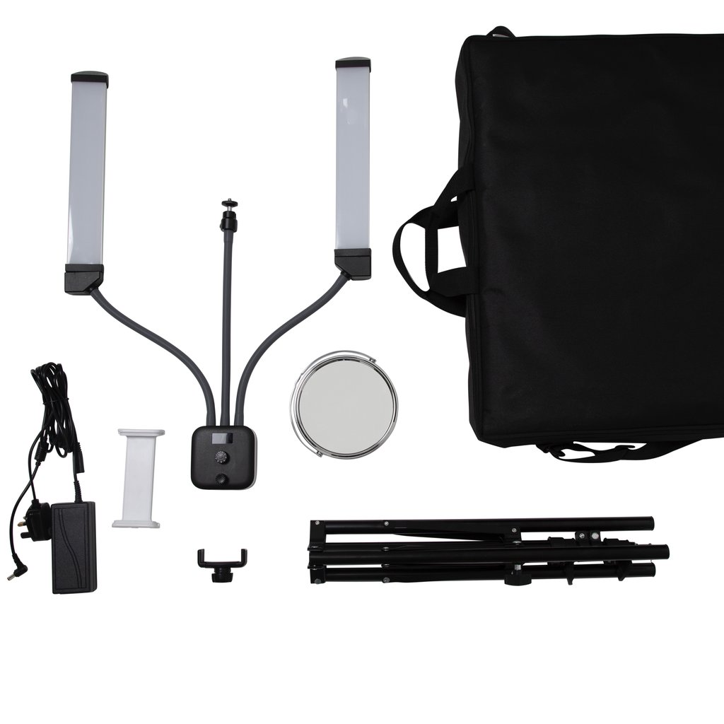 60 Вт двойной СВЕТОДИОДНЫЙ Светильник 3000K до 6000K макияжный светильник заполняющий свет с пультом дистанционного управления и штативом