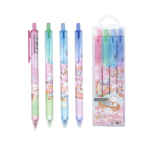 Juego de Bolígrafos de Gel Kawaii para Estudiantes, con Logotipo Personalizado, Retráctiles, de Plástico, Ancho de Escritura de 0.5 mm, Tinta Multicolor, Regalo al por Mayor - Product Image 1