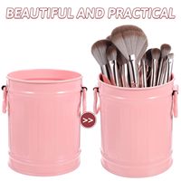 Tempat sampah kantor atas meja galvanis pot bunga logam untuk sikat makeup tempat lilin tempat penyimpanan cangkir pensil mini meja dapur