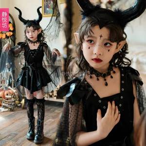 Costumes de cosplay pour enfants HP, robe d'elfe de nuit pour filles, ensemble pour Halloween, comprend des costumes pour spectacle de scène, inspiré de l'anime - Product Image 2