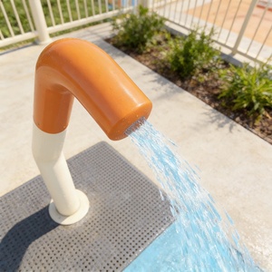 Fuente de agua de acero inoxidable con forma de gusano para niños, equipo de parque acuático al aire libre, juego de agua seguro con bordes redondeados - Product Image 4