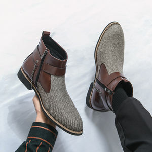 Grande taille 38-48 bout pointu classique messieurs chaussures décontractées chaussures habillées Designers bottines pour hommes - Product Image 3