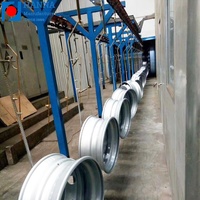 Ligne complète complètement automatisée de revêtement de poudre de roue/équipement de peinture liquide