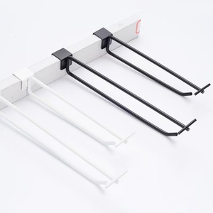 Retail Display Accessories Supermarket Slatwall Hook with Over Arm <b>Chrome</b> Plated - Product Image 3