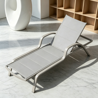 Chaise longue pliante en aluminium minimaliste moderne, très vendue, en forme de S, empilable, pour bronzer en plein air, YIJUN