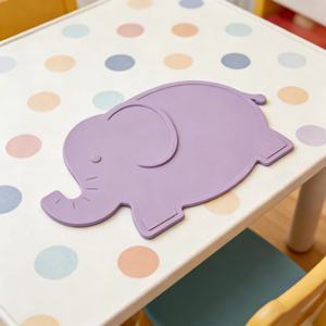 แผ่นรองจานซิลิโคนรูปสัตว์กันลื่นสำหรับเด็ก ทนความร้อน หนา ทำความสะอาดง่าย ใช้ในครัวเรือน - Product Image 1