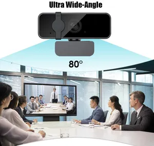 كاميرا ويب 1080p عالية الدقة بالكامل مع ميكروفون مدمج لإجراء المؤتمرات ومكالمات الفيديو
