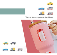 JM Best-seller Tasse à eau pour voiture 32oz Tasse de voyage à sublimation avec poignée et paille Tasse à thé en verre à double paroi isolée