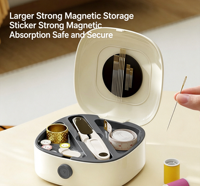 Magneticité de haute qualité, accessoires d'outils de couture portables, kit d'aiguilles et de fils avec boîte de rangement pour la couture