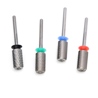 Fraise à chanfreiner à barillet large 4XC sûre, fraises à ongles en carbure, fraises de sécurité pour ongles en poudre acrylique, fraises à ongles en carbure de tungstène aiguisées