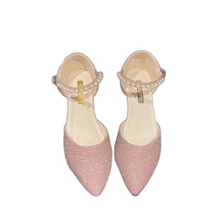 Giày cô dâu mũi nhọn đính ngọc trai kiểu dáng phẳng mùa đông cổ tích kèm túi cô dâu rỗng họa tiết nơ ngọt ngào - Product Image 5