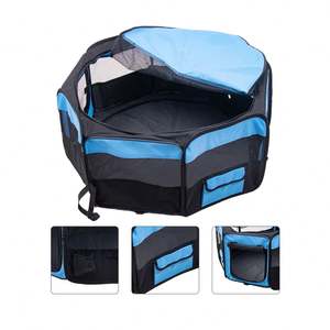 <b>Portable</b> <b>Dog</b> <b>Fence</b> 8 Panels Puppy Exercise Pen Foldable Circular Outdoor <b>Dog</b> Playpen Kennel <b>Fence</b> - Product Image 4