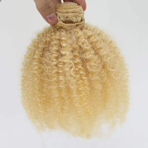En gros 613 Blonde 100 Européenne Non Transformés Cheveux Humains Afro-kc Bundles Pour Les Femmes Cheveux <span class=keywords><strong>Tissage</strong></span> Tressage Blonde Afro-kc Bundles - Product Image 2