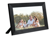 Cadre photo intelligent en acrylique de 10 pouces avec stockage de 32 Go, WiFi, horloge, montage mural, lecture vidéo et photo via l'application Frame