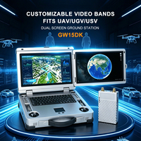 Solutions industrielles portables GCS à double écran tactile pour opération de drones intelligentes, compatibles avec les caméras à cardan et les données vidéo