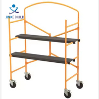Supermarché même article bricolage Portable jaune peint échafaudage pliable Mini H cadre échafaudage plate-forme d'échafaudage Mobile