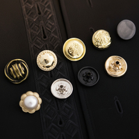Boutons personnalisés à motif arabe, gravure de logo, 13 mm-25 mm, alliage de zinc métallique, boutons à pression pour thobe, abaya, 4 parties, pour vêtements musulmans