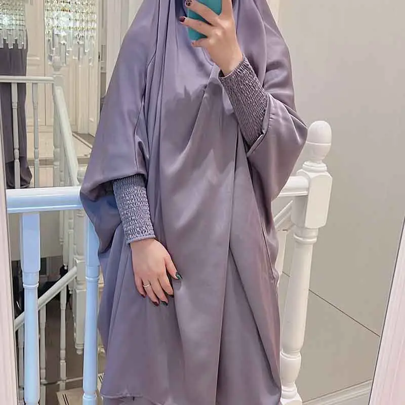 Pakaian Islami wanita 2023 Dubai Femmes Abaya gaun Muslim wanita Femmes jubah Muslim Set Abaya dan Khimar