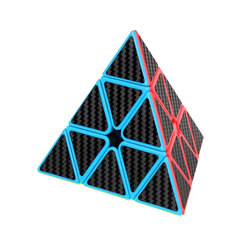 Kim Tự Tháp Tốc Độ Cube Tam Giác Sợi Carbon Nhãn Dán Cube Câu Đố Ma Thuật Cube Cho Trẻ Em Phát Triển Trí Thông Minh Đồ Chơi Giáo Dục