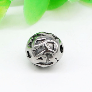 yunnique Stainless Steel Round <b>Spacer</b> Beads Glossy Retro Color For Bracelet Making 6mm - Product Image 1