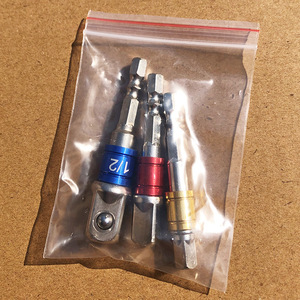 Juego de herramientas de rótula de acero coloreado con adaptador de vástago hexagonal Yunbei Yb 1/2 3/8 1/4 - Product Image 2