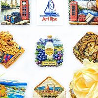 Magnet Kulkas 3D Motif Jiwa Puisi Orang Tionghoa, Susu Selandia Baru, dan Blueberry, Stiker Magnetik, Suvenir Perjalanan, Hadiah
