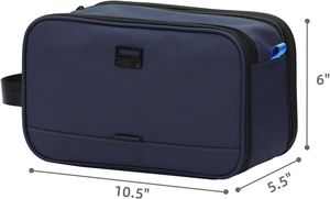 2026 New <b>Waterproof</b> Men's Fashionable Water-Resistant Leak-Proof Dopp Kit Large Capacity for <b>Toiletry</b> <b>Bag</b> Stone Accent Zipper... - Product Image 5