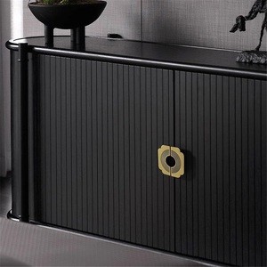 Modern Minimalist Zinc Alloy Durable Round Counter-mounted Wardrobe Door Handle for <b>Cabinet</b> and Drawer - Product Image 4