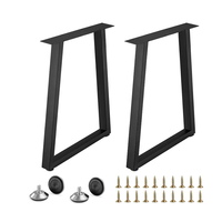 Pieds de Table ajustables en acier forgé noir, 3 pièces, Base métallique en fonte pour Table à manger, basse, forgé