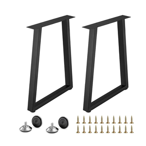 Siyah çelik masa ayakları X dökme demir ayarlanabilir kahve yemek masası tabanı ferforje <span class=keywords><strong>Metal</strong></span> ayaklı masa - Product Image 3