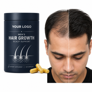 Cápsulas de Biotina, Zinc, Selenio y Colágeno de Marca Privada para Hombres, Nutrición del Cuero Cabelludo, Bienestar, Vitaminas A, C, D y E, Suplemento Diario - Product Image 1