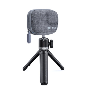 Bolsa Protectora <span class=keywords><strong>Mini</strong></span> Gris Telesin, Estuche de Transporte para <span class=keywords><strong>Go</strong></span> <span class=keywords><strong>Pro</strong></span> <span class=keywords><strong>DJI</strong></span> Insta360 Ace con Soporte de Apertura Parcial para Conectar con Trípode - Product Image 3