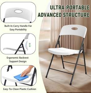 كراسي تناول طعام بيضاء محمولة بسعر الجملة - Product Image 3