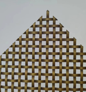Grille tissée en métal bronze vieilli - <span class=keywords><strong>Insert</strong></span> décoratif de style rétro pour portes d'armoires et façades de rangements - Product Image 1
