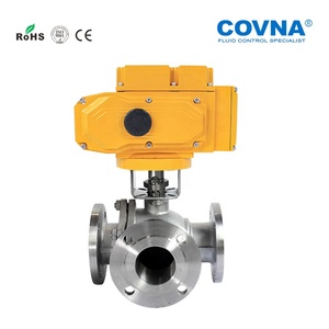 Válvula de Bola de 3 Vías con Brida de Acero Inoxidable SS316 a Prueba de Explosiones COVNA de China - Product Image 6