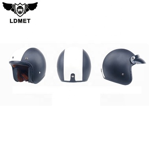 Bienes de China al por mayor de material de ABS abierto de la cara llena de la motocicleta de carreras genial casco vintage - Product Image 5